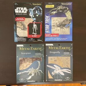Metal Earth 3D Metal Model Kits, Bundle of 4, NWT